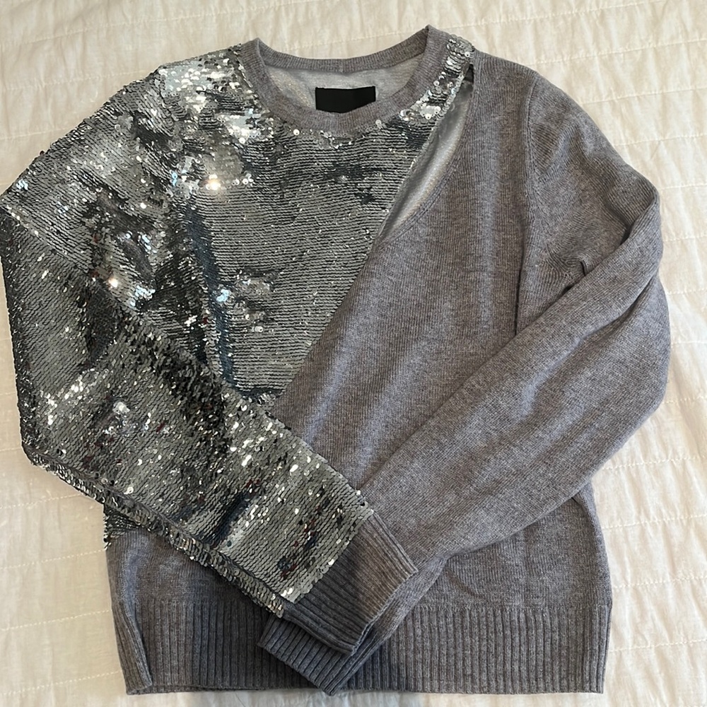 RTA Cashmere Sequin Sweater